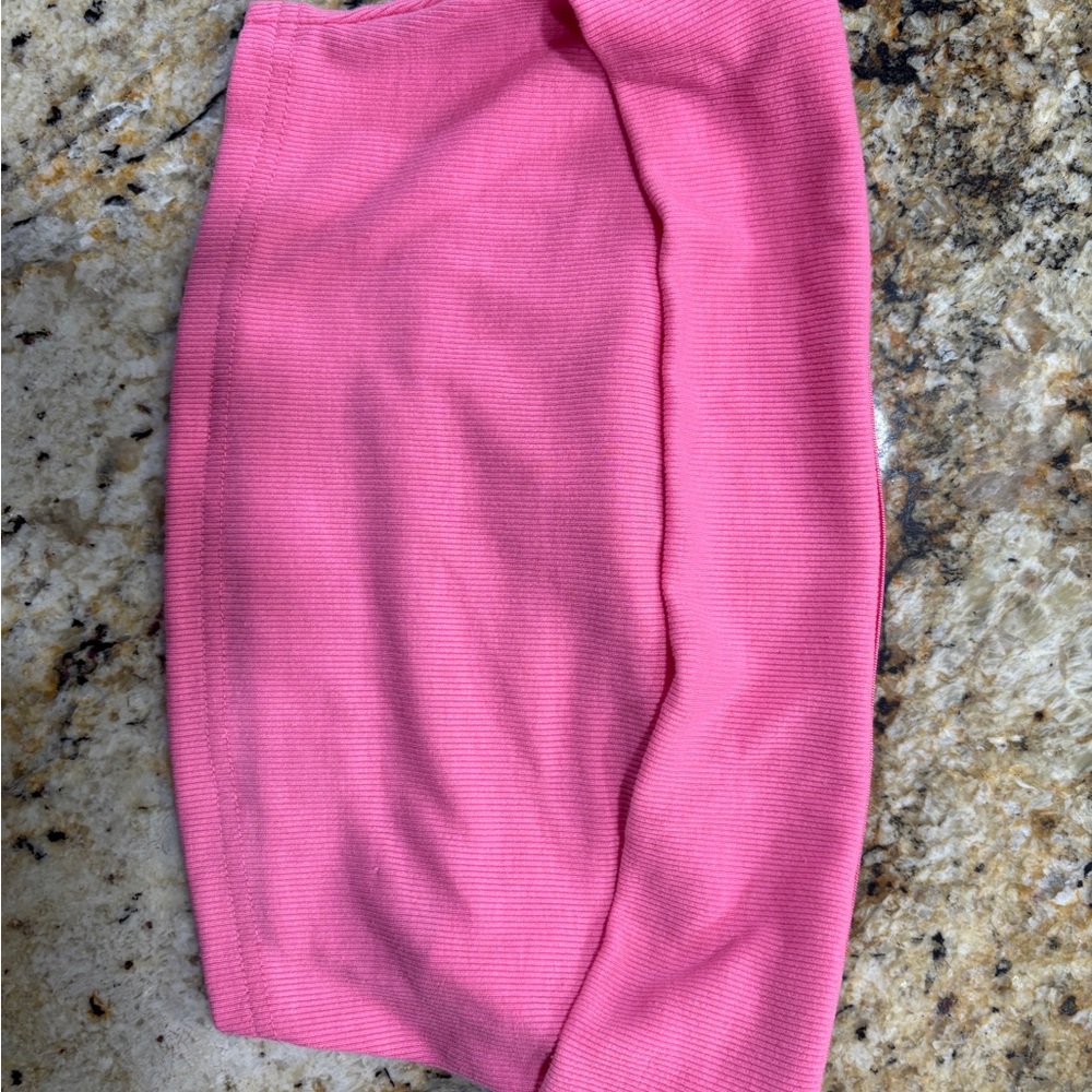 SHEIN Pink Ruched Mini Crop Top for Night Out